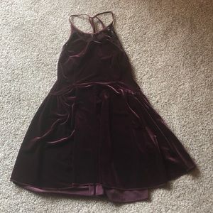 Maroon velvet Free People dress